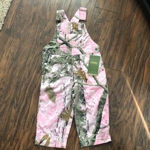 Toddler Cabelas pink camo overalls